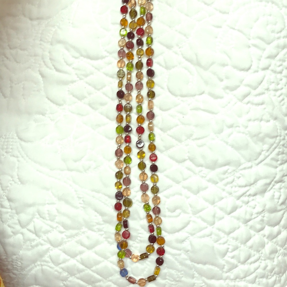 Colorful necklace, glass beads